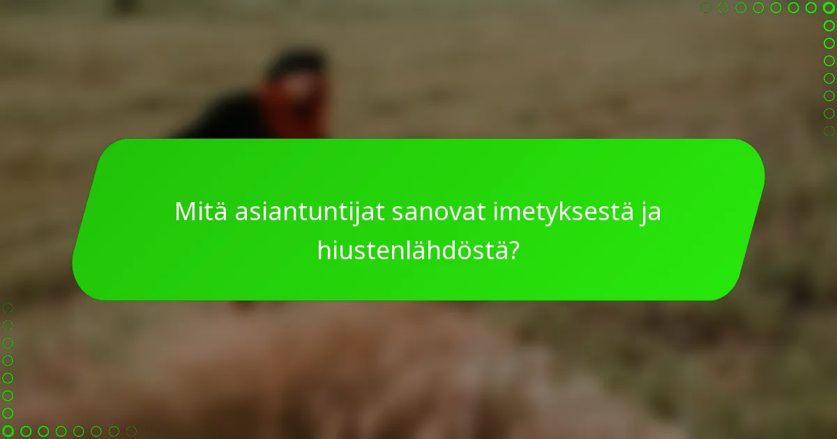 Mitä asiantuntijat sanovat imetyksestä ja hiustenlähdöstä?